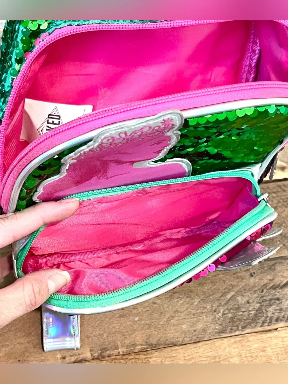 Wicked Movie Glinda Elphaba Sequin Micro Mini Backpack Purse